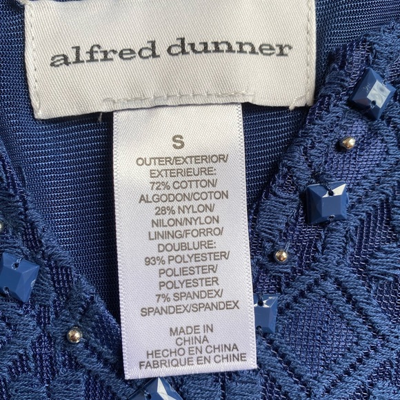 🆕 ALFRED DUNNER Classic Blue Blouse - Picture 4 of 8